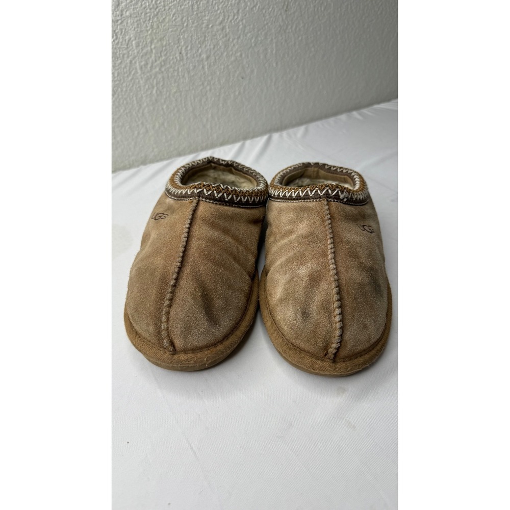 UGG Tasman Chestnut Suede Embroidered Slip On Slippers 5955